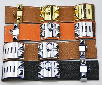 Wholesale h lychee pattern leather four nail rivet Leather Bracelet exaggerated punk style wide face Bracelet
Wholesale h lychee pattern leather four nail rivet Leather Bracelet exaggerated punk style wide face Bracelet