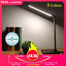Laopao 52 pçs led lâmpada de mesa 5 cores x5 nível dimable toque usb exigível leitura olho-proteger com temporizador lâmpada de mesa luz da noite(China)