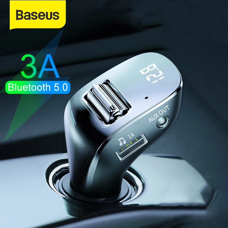 Автомобильное зарядное устройство Baseus Bluetooth 5 0 FM-трансмиттер для мобильный