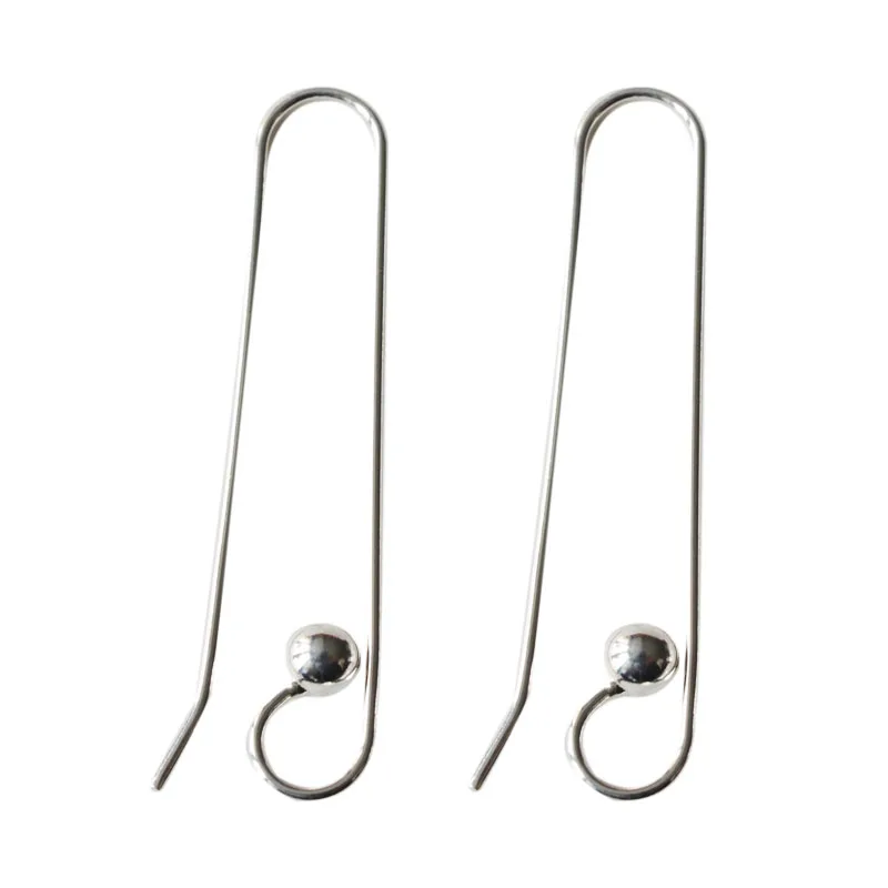 solid 925 sterling silver ear hook, Large Sterling Silver Earring Hook Ear Wire with 3.8mm Stopper Bead,DIY Jewelry Findings
solid 925 sterling silver ear hook, Large Sterling Silver Earring Hook Ear Wire with 3.8mm Stopper Bead,DIY Jewelry Findings