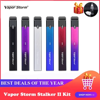 Vapor Storm Stalker II Kit Pod System 400mah Battery Magnet Vape Pen Mesh Coil 1.8ml Cartridge Electronic Cigarette Vaporizer
Vapor Storm Stalker II Kit Pod System 400mah Battery Magnet Vape Pen Mesh Coil 1.8ml Cartridge Electronic Cigarette Vaporizer
