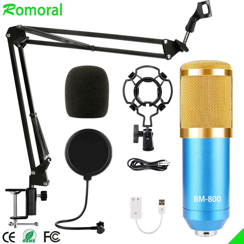 BM800 Condenser Microphone Set Computer Recording Anchor Microphone Network K Song Sound
BM800 Condenser Microphone Set Computer Recording Anchor Microphone Network K Song Sound