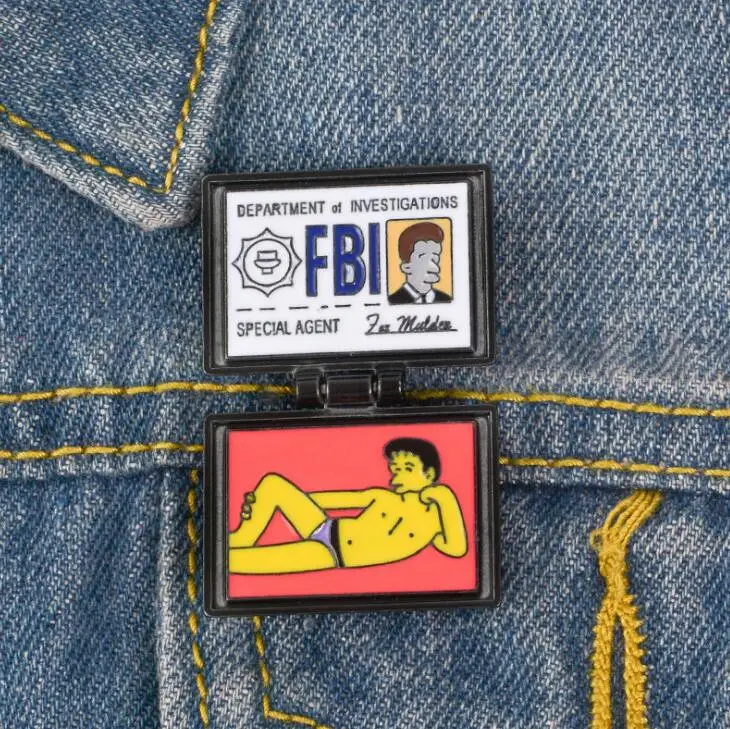 The Simpsons Pin X-Files FBI Fox Mulder ID Card Brooches Enamel pins Lapel pins Badges X-Files Jewelry Brooches Pin
The Simpsons Pin X-Files FBI Fox Mulder ID Card Brooches Enamel pins Lapel pins Badges X-Files Jewelry Brooches Pin