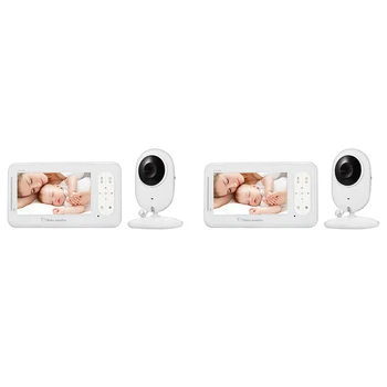 

4.3Inch Wireless Video Baby Monitor 2 Way Talk Baby Monitor with Camera Support 4 Cameras VOX Mode Temperature Monitoring IR Nig