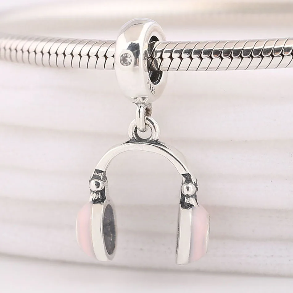 925 Sterling Silver Pendant DIY Jewelry Enamel Pink Headphones Dangle Charm fit Lady Bracelet Bangle Red Enamel Bead
925 Sterling Silver Pendant DIY Jewelry Enamel Pink Headphones Dangle Charm fit Lady Bracelet Bangle Red Enamel Bead