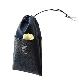 Leather Glasses Storage Bag Simple Temperament Sunglasses Girdle Mouth Storage Bag for Man Woamn (Black)
Leather Glasses Storage Bag Simple Temperament Sunglasses Girdle Mouth Storage Bag for Man Woamn (Black)