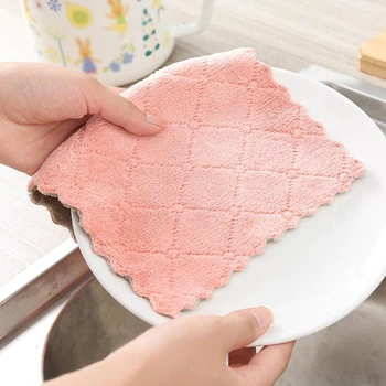 1Pc Strong Absorbent Kitchen Cleaning Solid Color Double-sided Rags Without Lint Oily Dish Towel Wet and Dry Scouring Pad
1Pc Strong Absorbent Kitchen Cleaning Solid Color Double-sided Rags Without Lint Oily Dish Towel Wet and Dry Scouring Pad