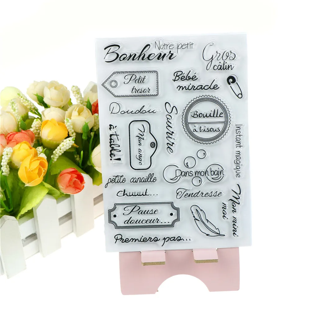 DIY Scrapbooking Photo Album Decorative Stamp Sheets French Words bouille a lisous Transparent Clear Silicone Stamp Seal Hot
DIY Scrapbooking Photo Album Decorative Stamp Sheets French Words bouille a lisous Transparent Clear Silicone Stamp Seal Hot