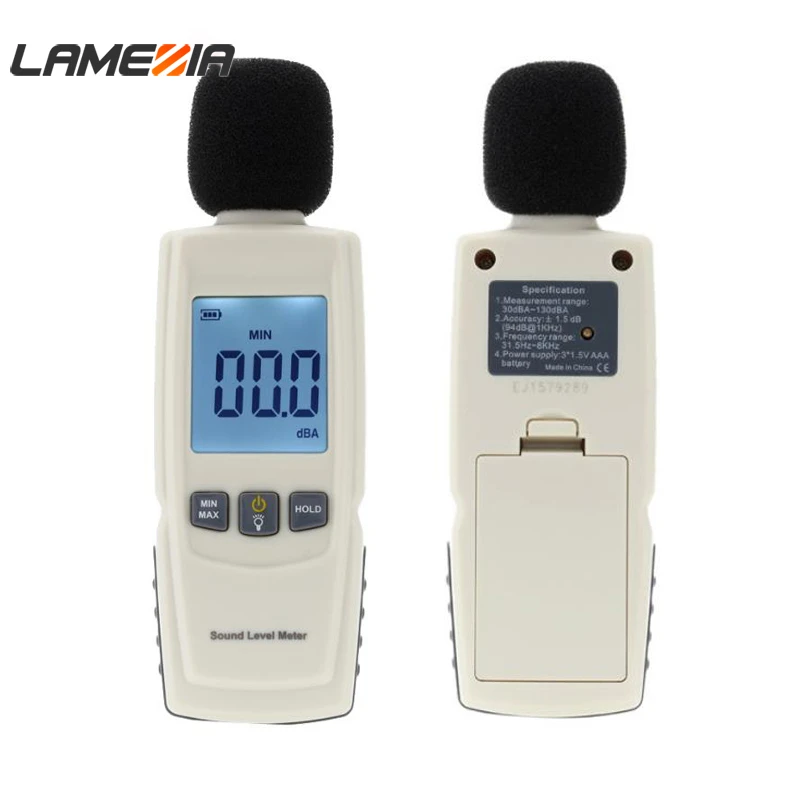 LAMEZIA 30-130dB Mini Microphone Type Decibel Meter Sound Level Logger Audio Detector Digital Diplay Measuring Tool
LAMEZIA 30-130dB Mini Microphone Type Decibel Meter Sound Level Logger Audio Detector Digital Diplay Measuring Tool