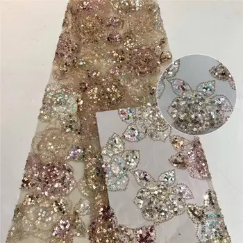 Luxury african lace fabric high quality french guipure lace fabric 2020 new arrival sequins lace fabric for party KCD981
Luxury african lace fabric high quality french guipure lace fabric 2020 new arrival sequins lace fabric for party KCD981