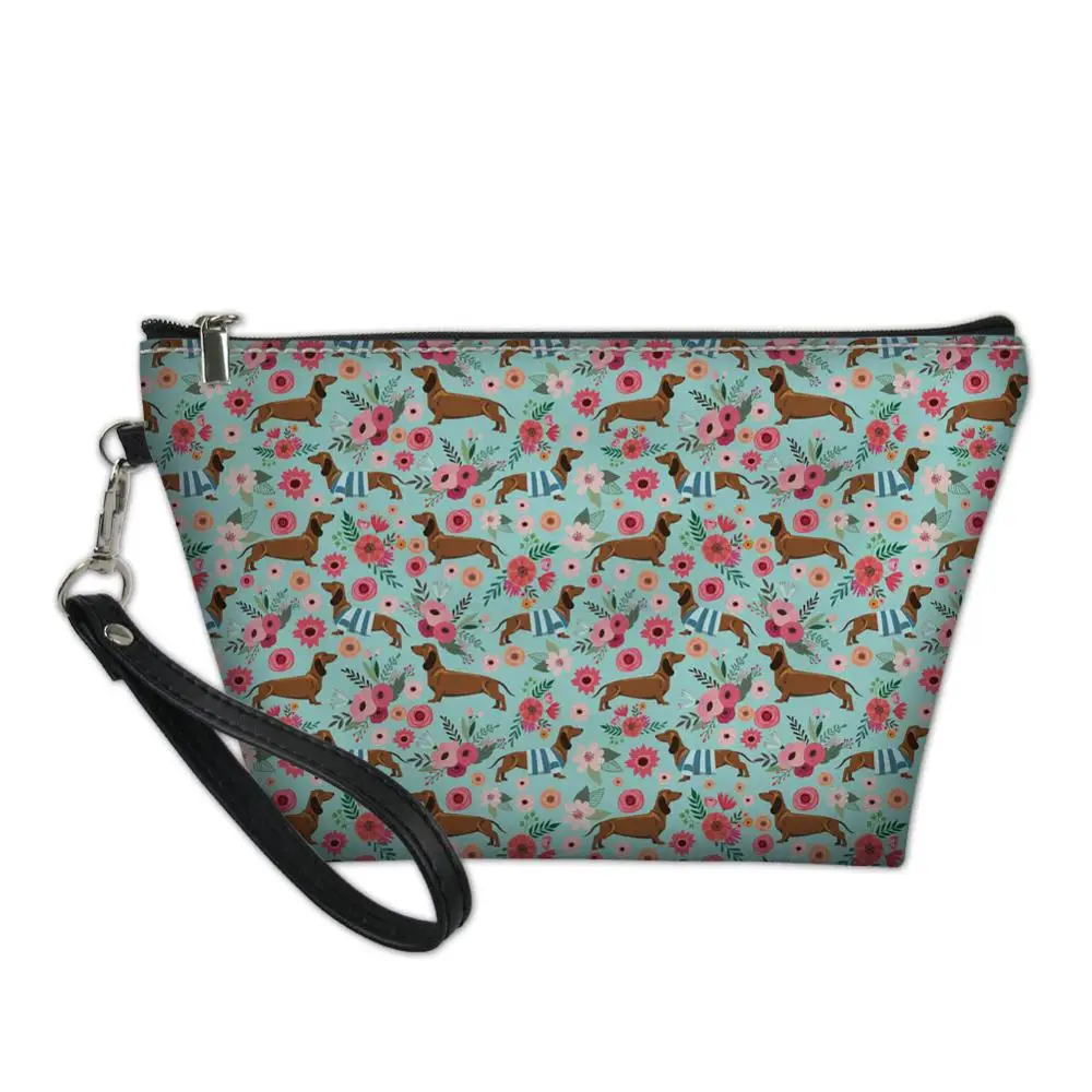 Beauty Case Make Up Girls Flower Dog Print Function Wash Kit Bag Ladies Toiletries Pouch Female Makeup Cosmetic Cases Bolsa | Багаж и