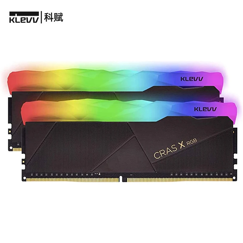 Фото KLEVV CRAS X RGB 16GB (2x8GB) 32GB (2x16GB) DDR4 Gaming UDIMM 3200MHz 3600mhz SK Hynix Chips 288 Pin настольная оперативная