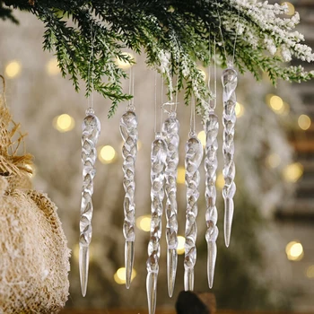 24pcs Glass Icicle Ornaments-Winter Decorations For Christmas Tree 13*1cm Simulation Ice Xmas Tree Hanging Ornament Fake Icicle
24pcs Glass Icicle Ornaments-Winter Decorations For Christmas Tree 13*1cm Simulation Ice Xmas Tree Hanging Ornament Fake Icicle