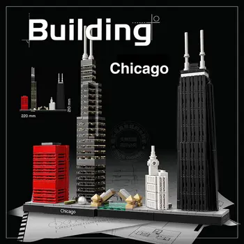 Chicago Models World Famous Places Architecture Building Brick Children Education DIY Legoings Building Toys Boys Gift
Chicago Models World Famous Places Architecture Building Brick Children Education DIY Legoings Building Toys Boys Gift
