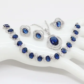XUTAAYI High Quality Beautiful Round Baguette Shape Cubic Zirconia Blue Fashion Jewelry Set for Ladies
XUTAAYI High Quality Beautiful Round Baguette Shape Cubic Zirconia Blue Fashion Jewelry Set for Ladies