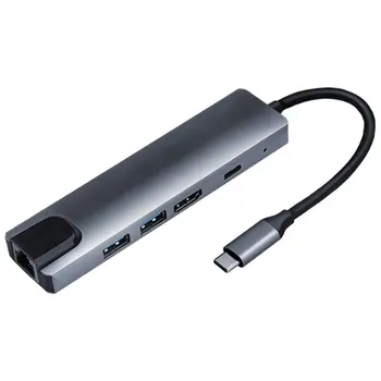 Type-C Docking Station Type-C To Hdmi/Vga Type-C Hub Reader + Network Card Professional Multi-Functional Conversion
Type-C Docking Station Type-C To Hdmi/Vga Type-C Hub Reader + Network Card Professional Multi-Functional Conversion