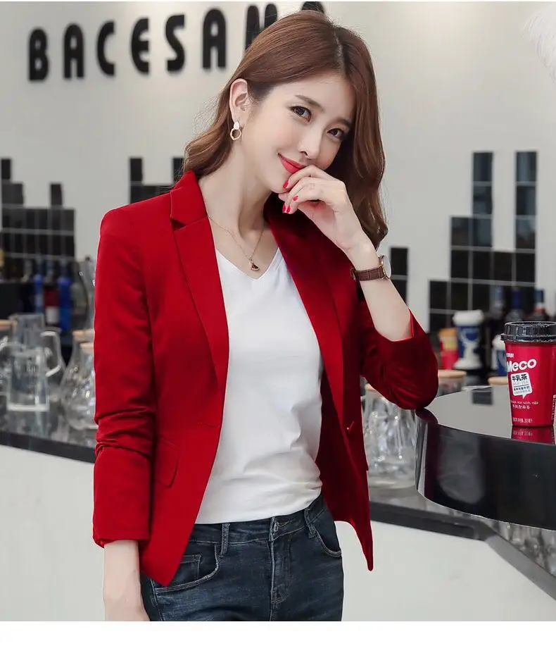 2020 New Spring Autumn Korean Version Women Blazer Jackets Style One Button Work Wear Female Fashion Temperament Casual Tops
2020 New Spring Autumn Korean Version Women Blazer Jackets Style One Button Work Wear Female Fashion Temperament Casual Tops
