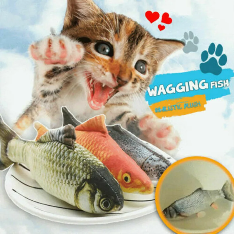 Cat Wagging Fish Realistic Plush Toy Simulation Catnip Soft Gift for Pet Chewing TT-best
Cat Wagging Fish Realistic Plush Toy Simulation Catnip Soft Gift for Pet Chewing TT-best