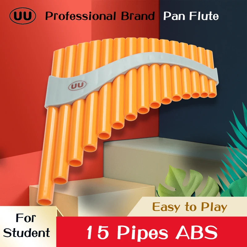 UU Pan Flute 15 труб panpipe G Key Flauta новички ABS пластиковая Panflute профессиональная сковорода