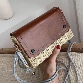 New Wild Straw Bag Leather Handbags Ladies Summer Rattan Bag Hand-woven Beach Circle Bohemian Shoulder Bag Fashion Samll Bags
New Wild Straw Bag Leather Handbags Ladies Summer Rattan Bag Hand-woven Beach Circle Bohemian Shoulder Bag Fashion Samll Bags