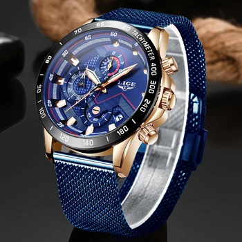 LIGE Top Brand Luxury Blue WristWatch Waterproof Sport Mens Watches Military Chronograph Calendar Quartz Clock Relogio Masculino
LIGE Top Brand Luxury Blue WristWatch Waterproof Sport Mens Watches Military Chronograph Calendar Quartz Clock Relogio Masculino