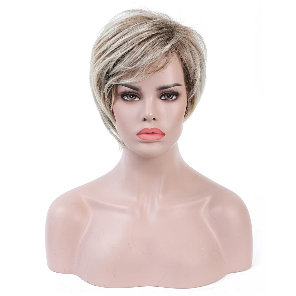 FREEWOMAN Short Wig Ombre Brown Mixed Blonde Hair Wigs Natural Curly with Bangs Heat Resistant Full Wig for Women 6inch 
FREEWOMAN Short Wig Ombre Brown Mixed Blonde Hair Wigs Natural Curly with Bangs Heat Resistant Full Wig for Women 6inch