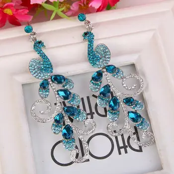 Tuliper Peacock Animal Earrings Women Dangling Earring Crystal Boho Long Earrings Ladies Party Big Pendant Earrings Jewelry
Tuliper Peacock Animal Earrings Women Dangling Earring Crystal Boho Long Earrings Ladies Party Big Pendant Earrings Jewelry