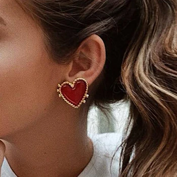 Docona Cute Special Red Heart Stud Earrings for Women Gift Simple Design Romantic Earrings Female Jewelry 8182
Docona Cute Special Red Heart Stud Earrings for Women Gift Simple Design Romantic Earrings Female Jewelry 8182