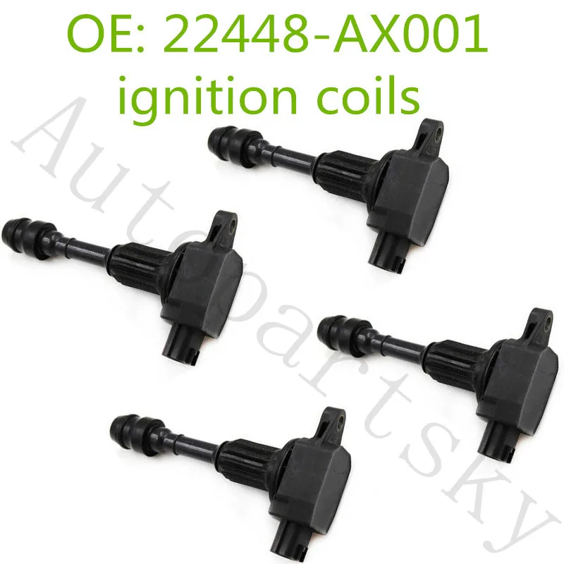 

4PCS For Nissan March Micra K12 Note E11 Ignition Coil 22448-AX001 AIC-6207F OE Part 22448AX001 AIC6207F ignition coil trimmer