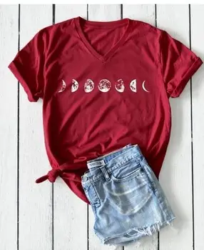 Ligentleman 2020 New Moon Print T Shirt Women Cotton V Neck Short Sleeve T-Shirt Tops Summer
Ligentleman 2020 New Moon Print T Shirt Women Cotton V Neck Short Sleeve T-Shirt Tops Summer