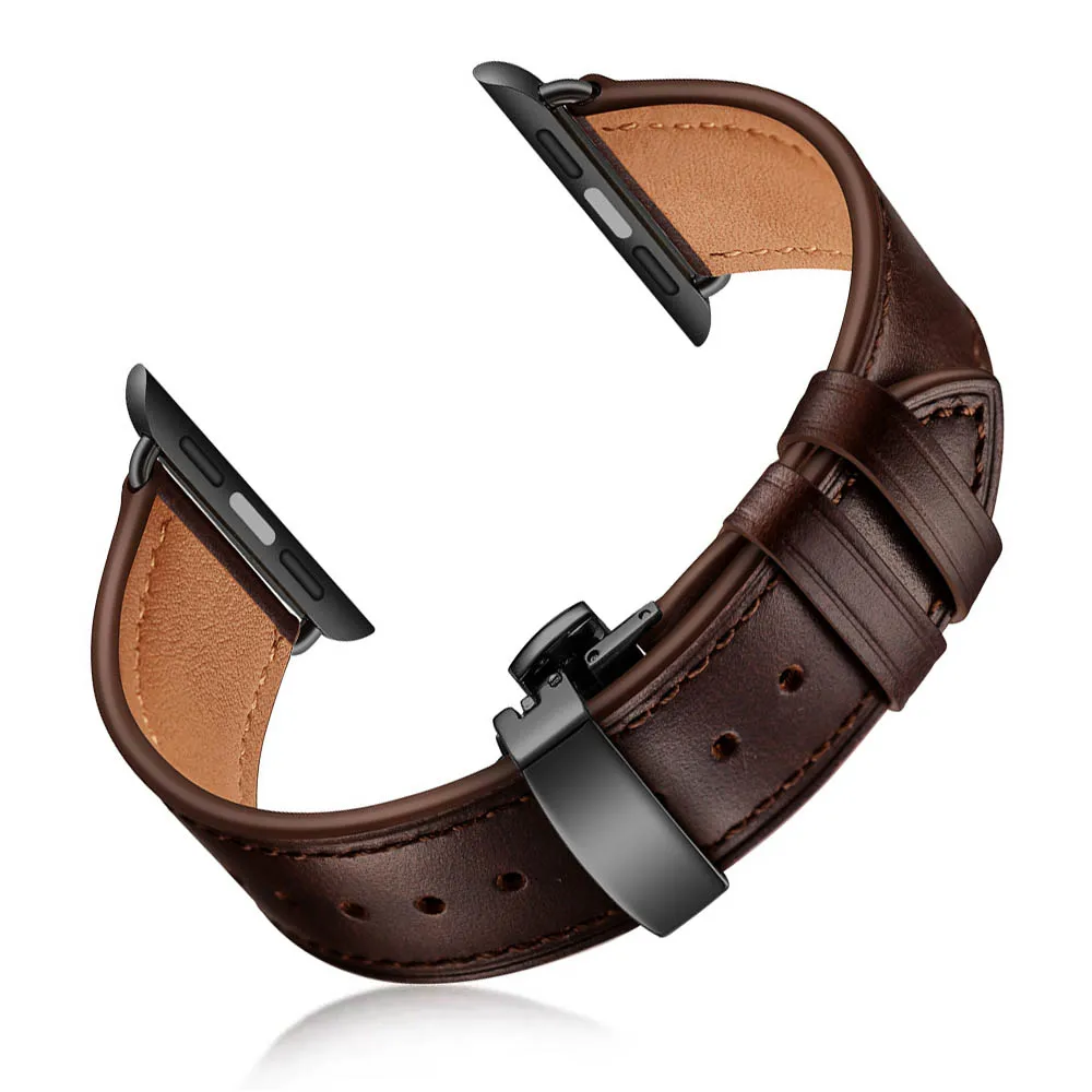 New Design Oil wax Leather Strap for Apple Watch Band Series 5 4 3 2 1 Luxury Butterfly Buckle Bracelet for iWatch 40/44/38/42mm
New Design Oil wax Leather Strap for Apple Watch Band Series 5 4 3 2 1 Luxury Butterfly Buckle Bracelet for iWatch 40/44/38/42mm