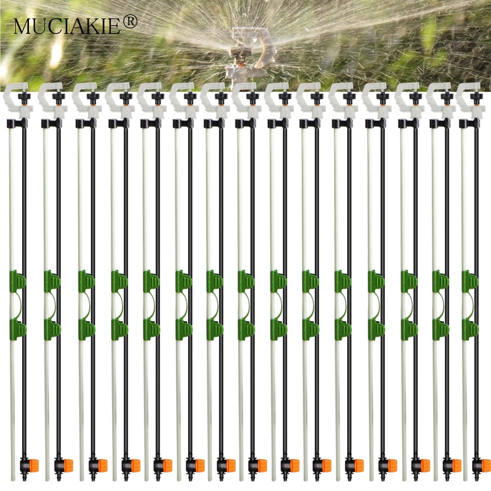 

360° G type Round Wheel Rotating Sprayer Stake Sprinklers 1/4'' Hose Drip Assembly Gardening Irrigation Misting Cooling System