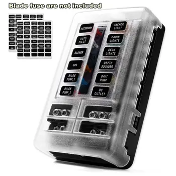 Equipment Fuse Box Car Auto Universal 12-Way Holder LED Indicator Black 
Equipment Fuse Box Car Auto Universal 12-Way Holder LED Indicator Black
