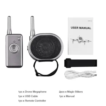 Drone Luidspreker Loud Search Spare Parts USB Charging Broadcasting Remote Control Drone Megaphone Wireless Speaker
Drone Luidspreker Loud Search Spare Parts USB Charging Broadcasting Remote Control Drone Megaphone Wireless Speaker