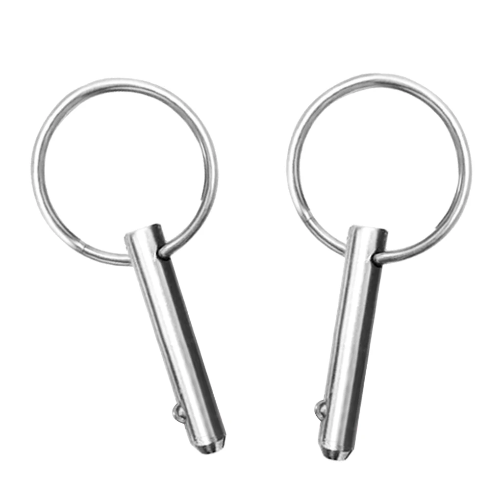 2 Pieces Quick Release Pin 1/4" 316 Stainless Steel Marine Hardware - Bimini Top 
2 Pieces Quick Release Pin 1/4" 316 Stainless Steel Marine Hardware - Bimini Top