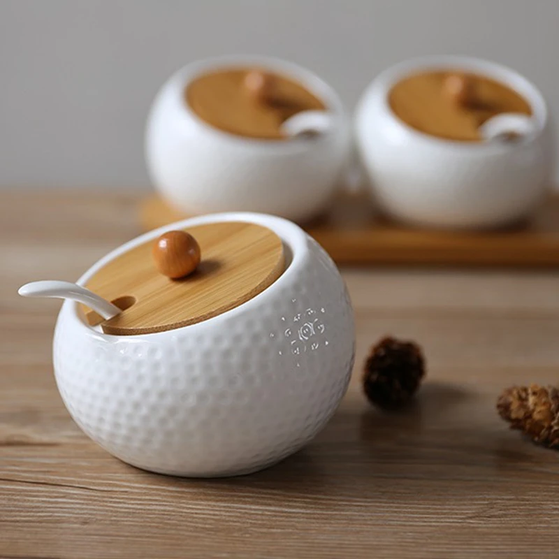 Ceramic Condiment Storage Jar Household Seasoning Pot Bamboo Tray Spice Jar Soy Sauce Box Salt Sugar Can Kitchen Organizer Tools
Ceramic Condiment Storage Jar Household Seasoning Pot Bamboo Tray Spice Jar Soy Sauce Box Salt Sugar Can Kitchen Organizer Tools