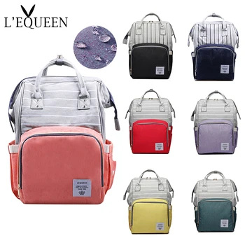 

Lequeen Baby Diaper Bag Mommy Stroller Bags Large Capacity Waterproof Nappy Bag Mummy Maternity Travel Backpack Nursing Handbag