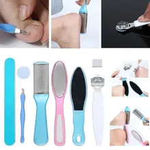 ファイルペディキュアセット美容プッシャー除去ツールプロフェッショナルペディキュアツールフットケアファイル足かかと足キューティクルキット(China)
