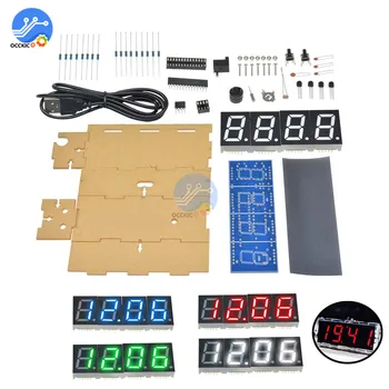 LED Electronic Clock DIY KIT Digital Display Time Light Control with Temperature Thermometer Function with Case Box
LED Electronic Clock DIY KIT Digital Display Time Light Control with Temperature Thermometer Function with Case Box