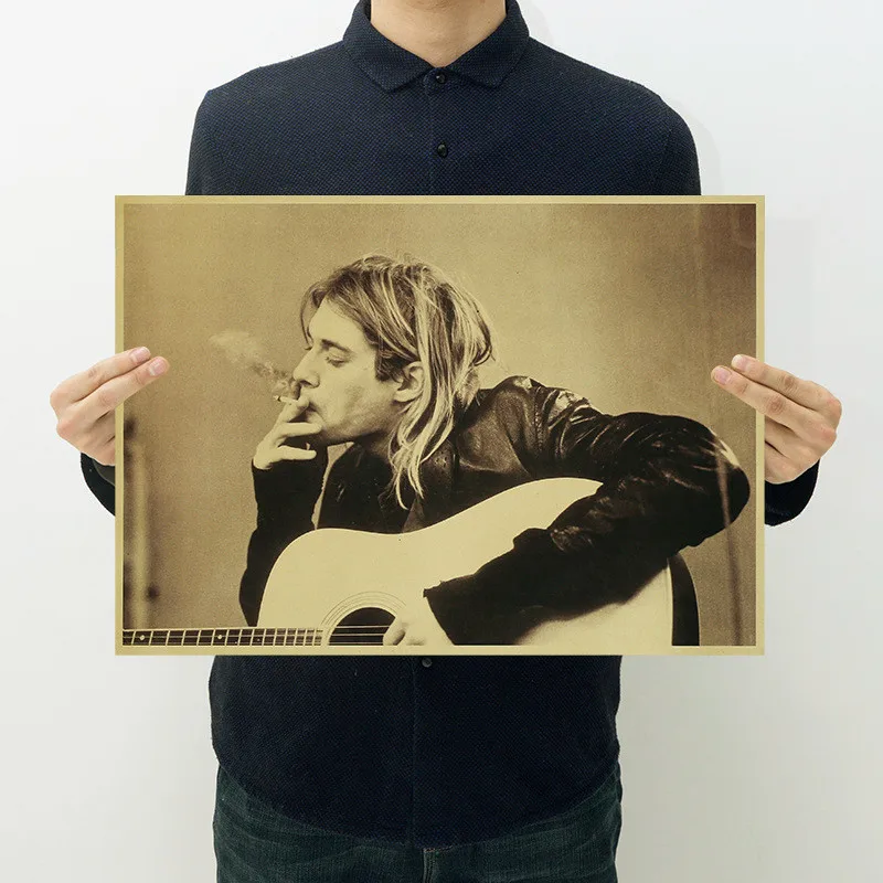 Hot Vintage Kurt Cobain Nirvana Frontman Rock Poster Kraft Paper Cafe Bar Poster Retro Poster Wall Sticker
Hot Vintage Kurt Cobain Nirvana Frontman Rock Poster Kraft Paper Cafe Bar Poster Retro Poster Wall Sticker