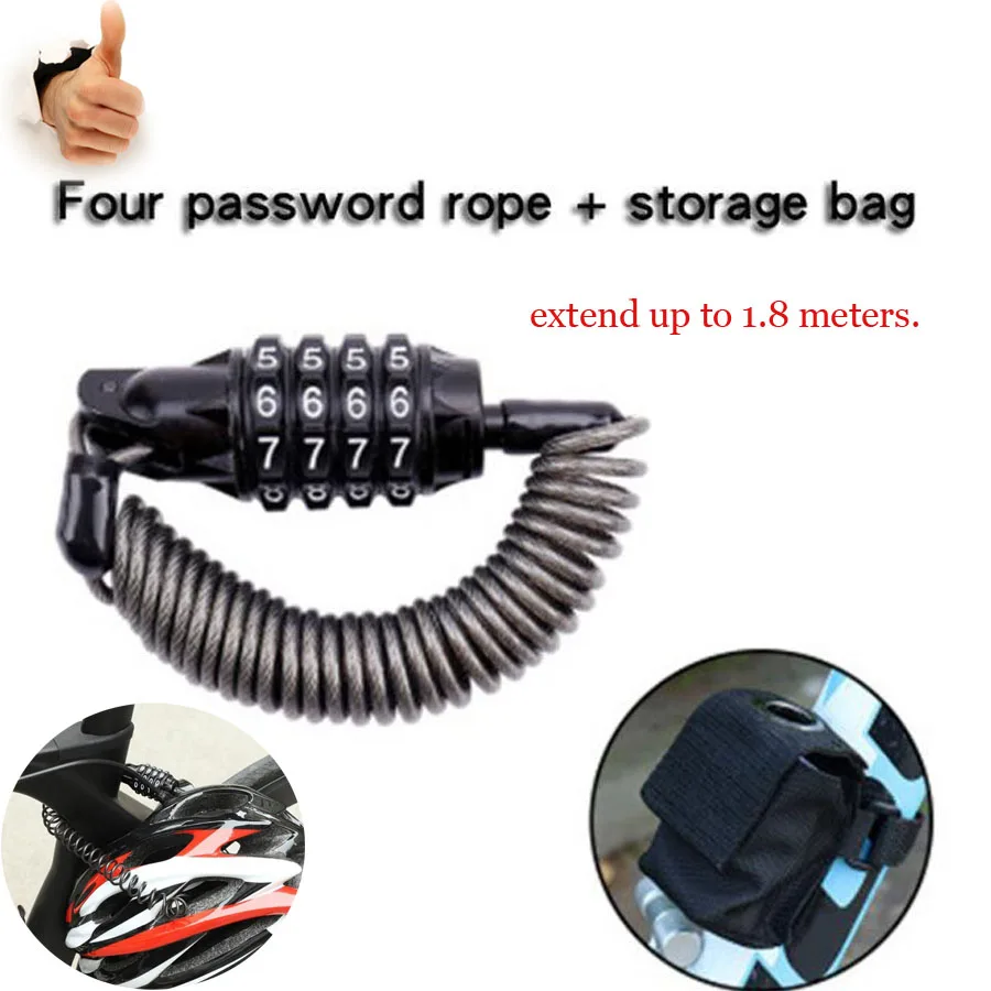 Durable Mini Portable Anti-theft Bicycle Dock Lock Code 4 Digits Password Combination Disc Lock Cable Security Lock
Durable Mini Portable Anti-theft Bicycle Dock Lock Code 4 Digits Password Combination Disc Lock Cable Security Lock