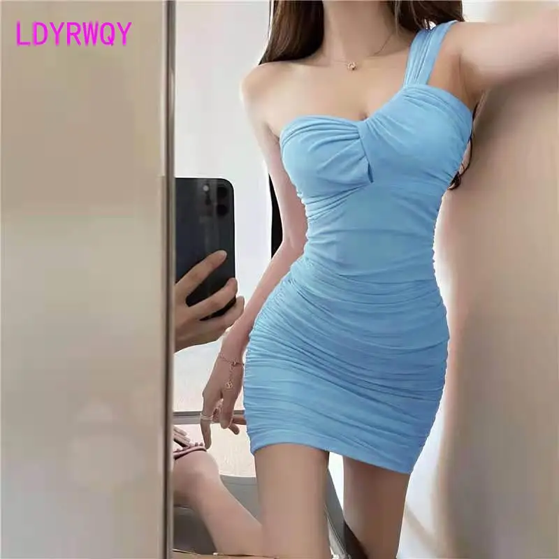 

2022 new sexy temperament dress tube top tight-fitting hip-shoulder female summer