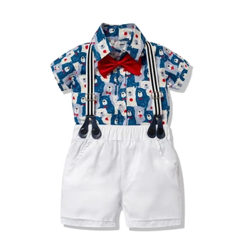 Newborn Toddler Baby Boys Clothes Set Short-sleeve Sets Cute Bear Rompers + White Shorts 2Pcs/Set Children Boys Outfits Blue
Newborn Toddler Baby Boys Clothes Set Short-sleeve Sets Cute Bear Rompers + White Shorts 2Pcs/Set Children Boys Outfits Blue
