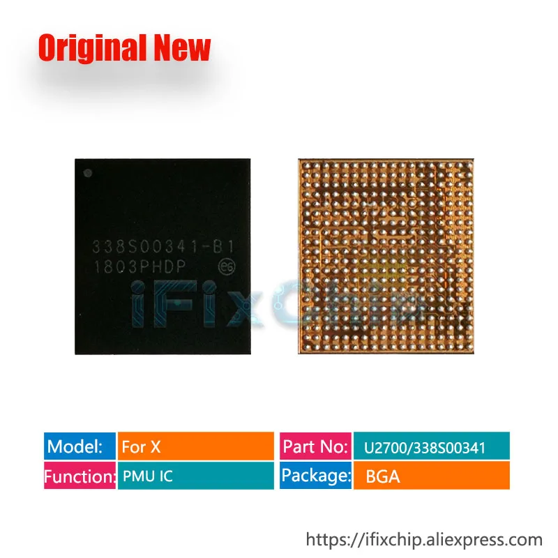 5pcs/lot 100% New 338S00341/U2700 PMU For iPhone X Main Big Power IC Large Power Supply Chip PMIC
5pcs/lot 100% New 338S00341/U2700 PMU For iPhone X Main Big Power IC Large Power Supply Chip PMIC