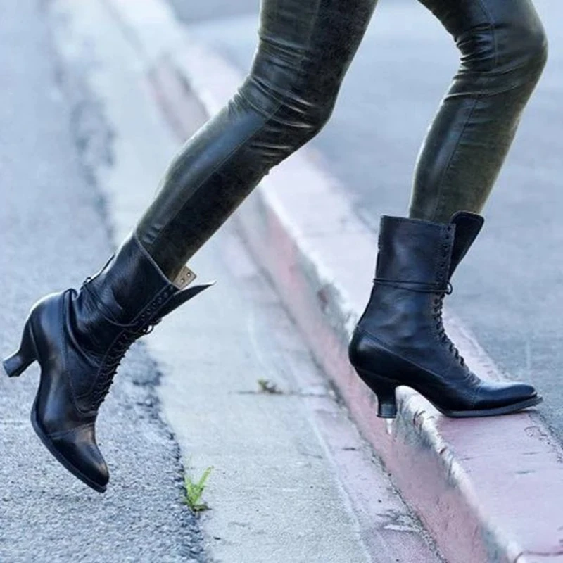 PUIMENTIUA Women High Heel Autumn Mid-Calf Boots Female lace-up Platform Sexy Spike Heels Plus Size Ladies Fashion Shoes
PUIMENTIUA Women High Heel Autumn Mid-Calf Boots Female lace-up Platform Sexy Spike Heels Plus Size Ladies Fashion Shoes