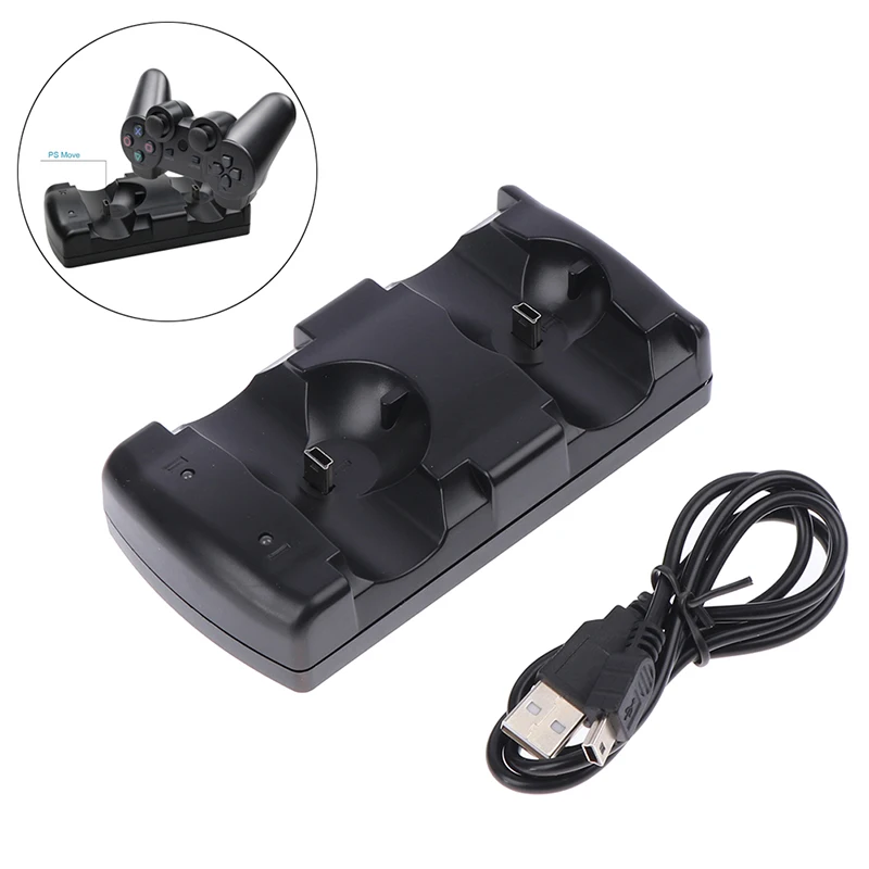 High Quality USB Dual Charger Station For Sony PS3 Controller Joystick Powered Charging Dock Gampad Move Navigation | Электроника