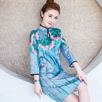 Summer and Apring 2020 Flower Floral Print Modified Girls' Sweet Ethnic Fashion Cheongsams Dress Wedding Qipao Retro Dress
Summer and Apring 2020 Flower Floral Print Modified Girls' Sweet Ethnic Fashion Cheongsams Dress Wedding Qipao Retro Dress