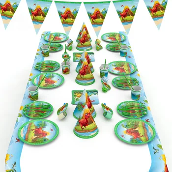 Dinosaur Party Tableware Paper Plate Cup Napkins Tablecloth Banner Happy Birthday Event Party Supplies for Boys
Dinosaur Party Tableware Paper Plate Cup Napkins Tablecloth Banner Happy Birthday Event Party Supplies for Boys