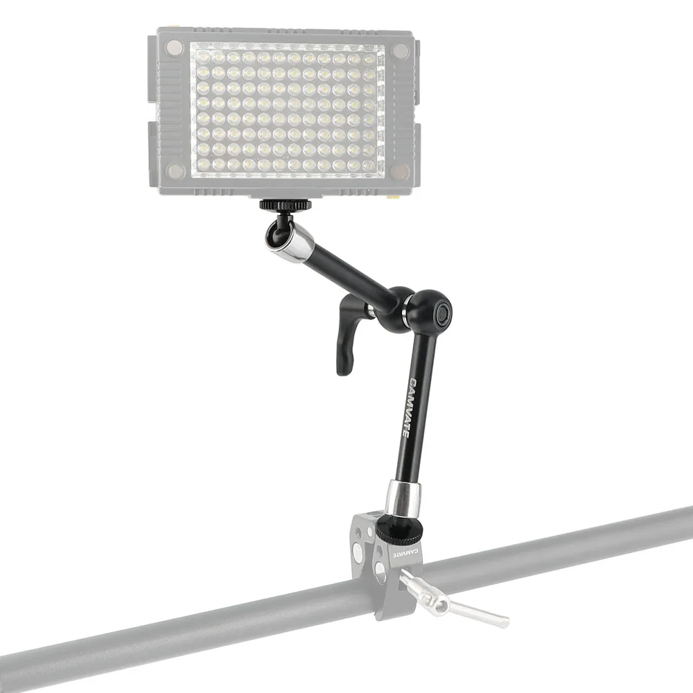 CAMVATE 11" Adjustable Friction Magic Arm Articulating Arm With 1/4" Ball Heads & Shoe Mount Adapter For Microphone /15mm Rods
CAMVATE 11" Adjustable Friction Magic Arm Articulating Arm With 1/4" Ball Heads & Shoe Mount Adapter For Microphone /15mm Rods