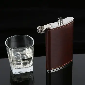 5-10oz Portable Stainless Steel Hip Flask Flagon Whiskey Wine Pot Leather Cover Bottle + Funnel Travel Tour Drinkware Wine Cup
5-10oz Portable Stainless Steel Hip Flask Flagon Whiskey Wine Pot Leather Cover Bottle + Funnel Travel Tour Drinkware Wine Cup
